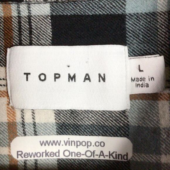 Upcycled JOHNNY CASH Nashville Tennessee shirt Flannel Large - Picture 4 of 5